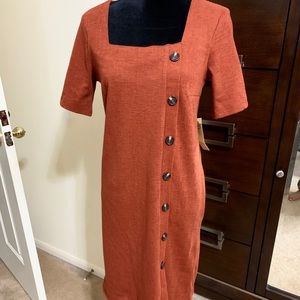 Perseption Concept Dress Burnt Orange Sm